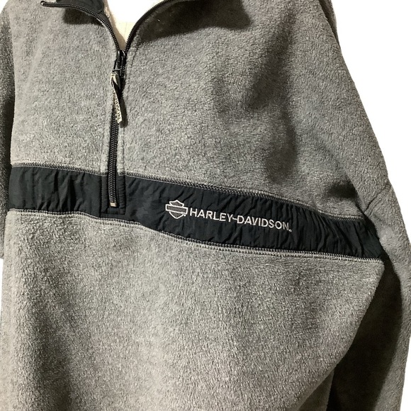 HARLEY DAVIDSON 1/4 Zip Fleece - Size L - Picture 8 of 11